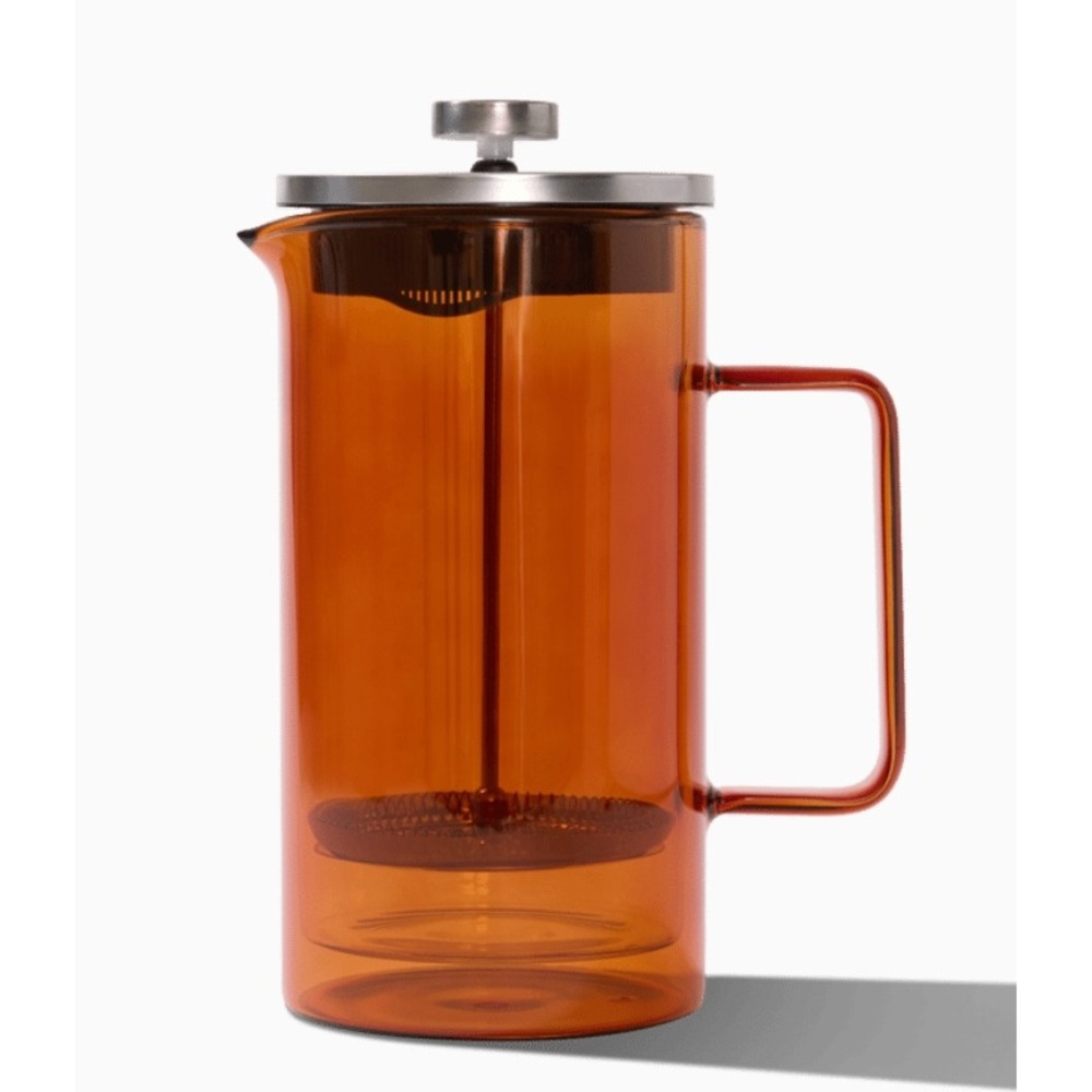 Laidrey Double Walled French Press Amber Glass Coffee Maker 34 oz New in Box